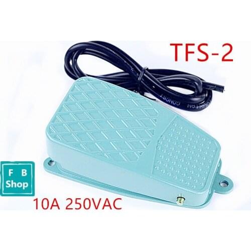 1PCS TFS-2 YBLT-FS/2 AC250V 10A Green SPDT NO NC Nonslip Metal Momentary Power Foot Pedal Switch