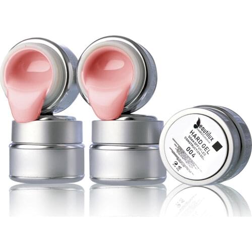 1pc Beautilux UV LED Hard Builder Gel Soak Off Nails Pink Camouflage UV Gel Polish Nail Art Decoration Extension Gel 50g