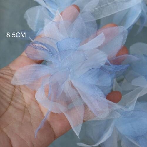 1yard Multi color flower appliques patches for clothing DIY sew on floral patches for wedding dresses parches bordados para ropa