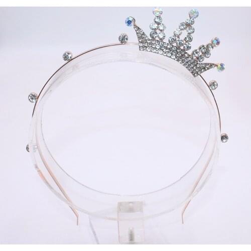 2017 Fashion Crystal Tiaras Crown for Kid Girl Flower Children Hair Jewelry Silver Color Wedding Decoration Hair Accessories