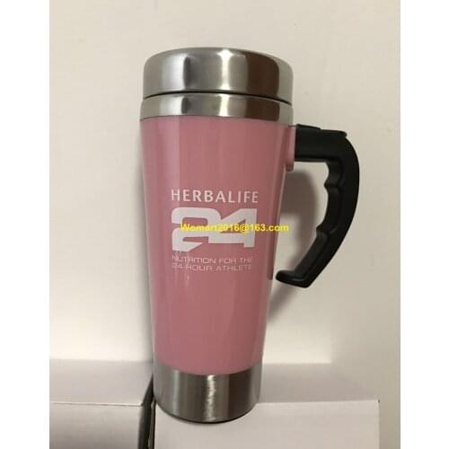 3pc Pink Herbalife 24 Nutrition Shake Bottle 500ml Stainless Lazy Self Stirring Mug Auto Mixing Health Meal/Tea Coffee Mug Cups