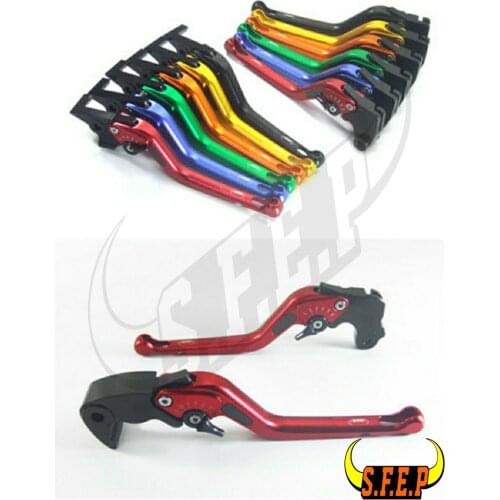 3D Long CNC Adjustable Motorcycle Brake and Clutch Levers with Carbon Fiber Inlay For Suzuki GSXR1000 2007-2008
