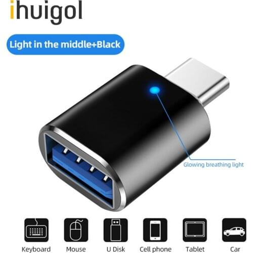 Ihuigol USB C OTG Adapter Type C Male To USB 3.0 Female Converter Type-C For Macbook Samsung Nexus Oneplus USB-C Data Connector