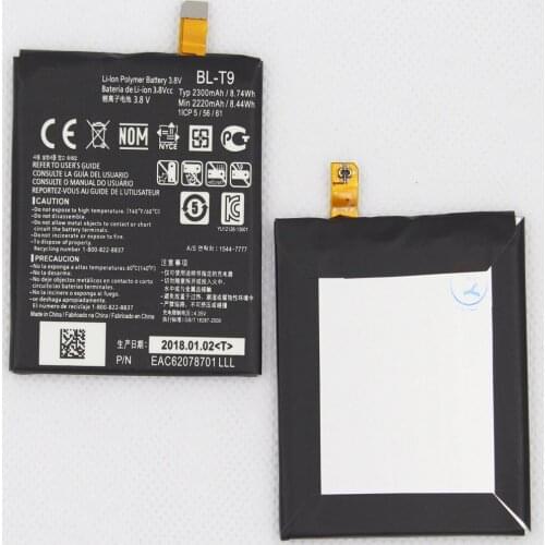 5pcs/lot ISUNOO 2300mAh BL-T9 Phone Battery forLG Google Nexus 5 D820 D821 E980 BLT9 Batteries
