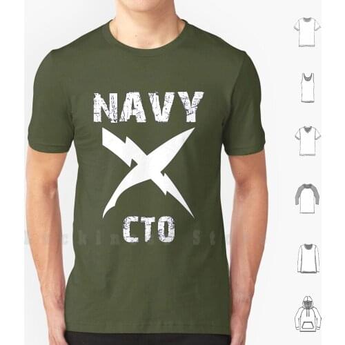 Us Navy Cto Insignia-White T Shirt DIY Cotton Big Size 6xl Navy Crypto Sailor Electronics Ctm Ship Military Technician