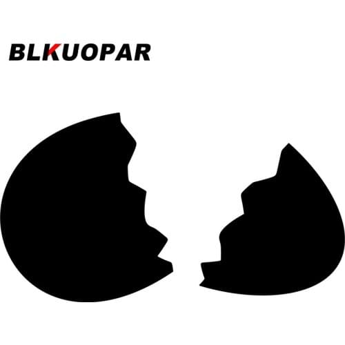 BLKUOPAR for Broken Egg Silhouette Car Stickers Cartoon Funny Decals Simple Scratch-Proof Anime Helmet RV Decor Car Label