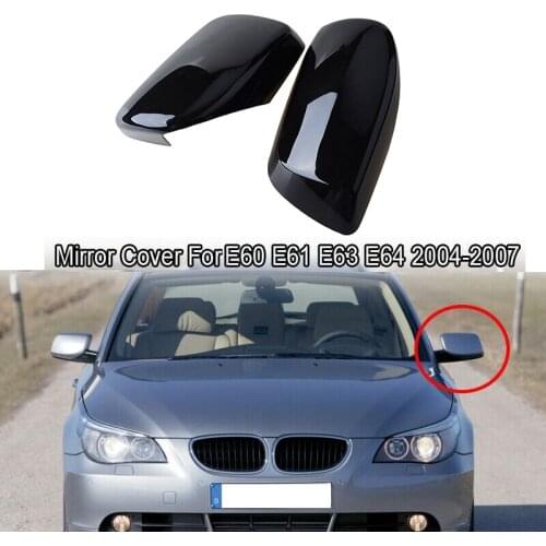 Rearview Mirror Cover for BMW- 5 Series E60 E61 E63 E64 2003-2008 Side Door Rear View Cover Caps