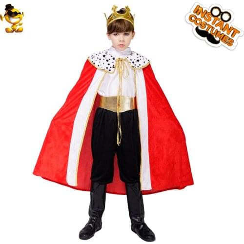 DSPLAY Kids Luxury Fantasy King Prince temperament Handsome Costume Halloween Party Fancy Cosplay Suit