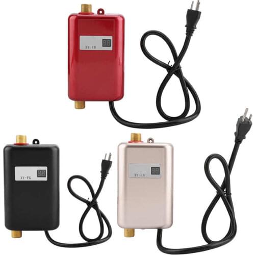 3000W Electric Water Heater Instant Mini Tankless Water Heater Instant Water Heating Shower for Kitchen Bathroom Fast Hot