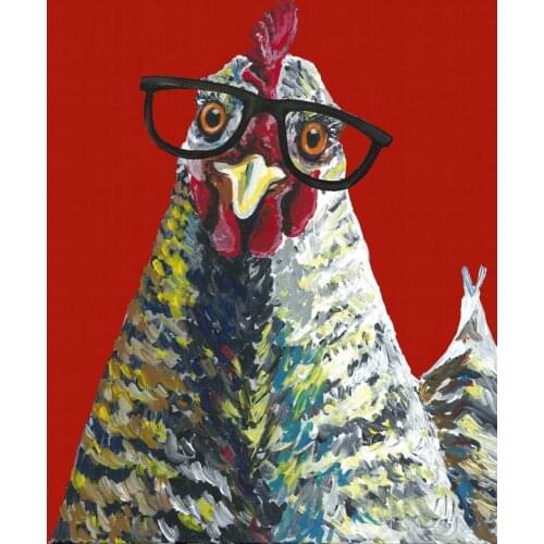 JMINE Div 5D chicken Full Diamond Painting cross stitch kits art High Quality Animal 3D paint by diamonds