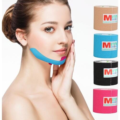 New type Kinesiology tape Physiotherapie Muscle Pain Relif Tape Face Lifting Beauty Tape Tennis Volleyball Bandagem Elastica