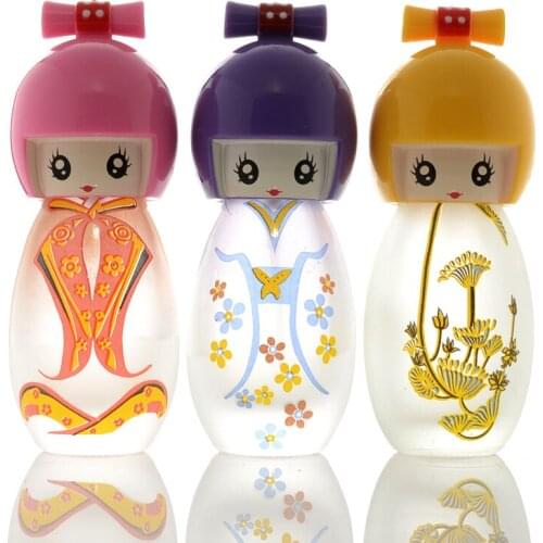 Cosmetic Packaging Empty Container Mist Atomizer 3D Moppet Shape Perfume Refillable Bottle Colorful Glass Spray Pump Vial 20 ML