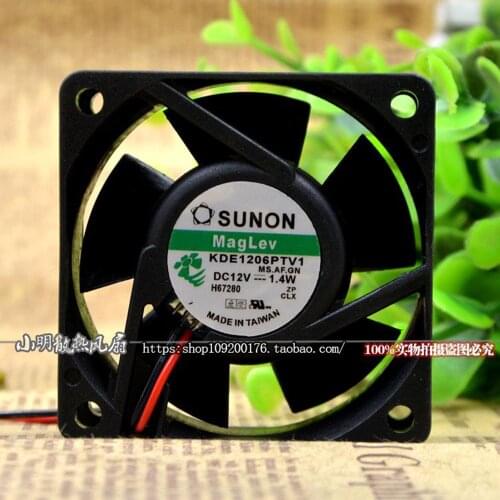 For Sunon KDE1206PTV2 6CM 6025 12V 1.4W cooling fans 60X60X25MM