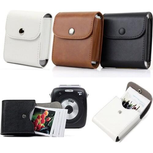 SQUARE Film Bag for Fuji Fujifilm Instax SQ6 SQ10 Photo Paper Pouch Vintage PU Leather SP 3 Camera Accessory Case