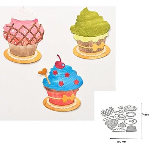 Summer Ice Cream Cake Metal Cutting Dies For DIY Scrapbook Cutting Die Paper Cards Embossed Decorative Craft Die Cut New