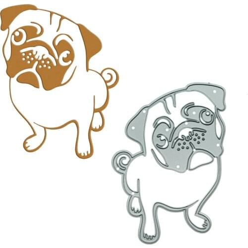 Pug Dog Pattern Metal Cutting Dies DIY Papercraft Memory Card Scrapbooking Decorating Craft Paper Cutter Stencil Mold