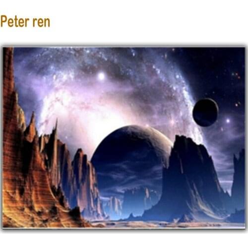 Peter ren Diy Diamond painting Cross-stitch kits Full Diamond Embroidery 3d square Diamond mosaic paintings Explore the universe