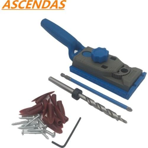 Woodworking Pocket Hole Jig Kit Set 9.5mm Drill Guide Sleeve For Pilot Wood Drilling Dowelling Hole Saw Master System