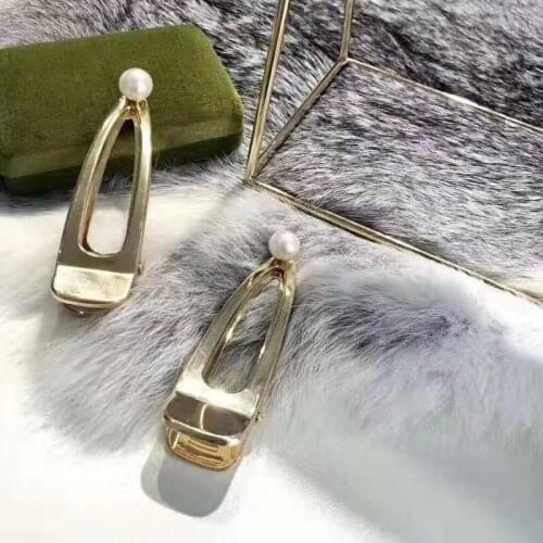 New beautiful fashionable joker contracted natural freshwater cultured white pearls 10-11 mm AA Hairgrips Zircon inlay gift