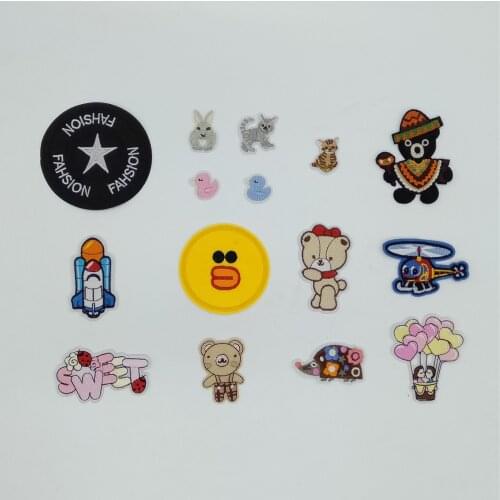 New arrive Embroidery Cat iron patch Badge Stripe Patch Hot Stickers DIY Embroidered Cloth Childrens Sewing Patch Accessories