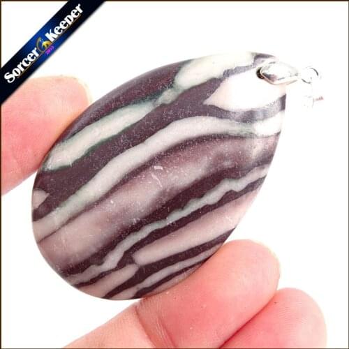 Red Zebra Jaspers Gem Stone Pendant Necklace Reiki Blessed Natural Minerals Crystal Healing Chakra Reiki WS341