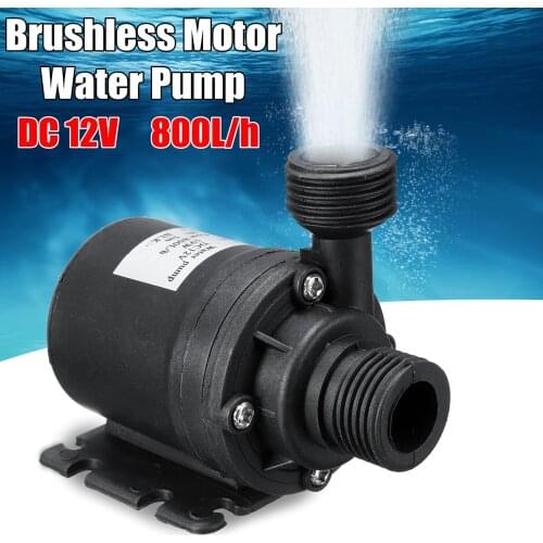 800L/H 5m DC 12V 19W Brushless Motor Water Pump Mini Submersible Circulation Fountain Pump for Fish Pond Aquarium Ultra Quiet