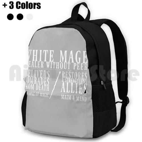 White Mage Outdoor Hiking Backpack Waterproof Camping Travel Final Fantasy Ffxiv Final Fantasy Xiv Final Fantasy 14 A Realm
