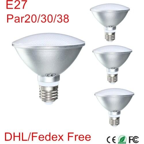New Arrived e26/E27 Par20/Par30/Par38 LED Bulb 9W/12W/18W AC110V/220V Dimmable LED Spotlight 20pcs/lot DHL/Fedex Free shipping