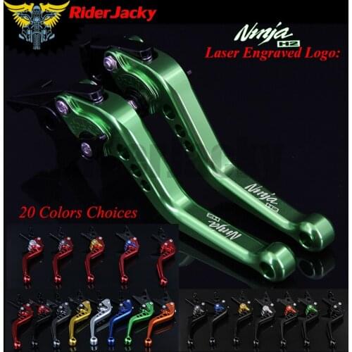 RiderJacky CNC Adjustable 14.7cm Short Brake Clutch Levers For Kawasaki H2 / H2R Ninja H2 NinjaH2 2015-2018 2016 2017