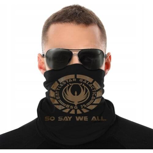 So Say We All Scarf Half Face Mask Men Women Tube Mask battlestar galactica Balaclava Bandana Dustproof Headband Cycling Hiking