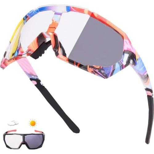 New Transparent Photochromic UV400 Outdoor Cycling Glasses Sports Road Bicycle Sunglasses Men Women Mountain Bike Eyewear