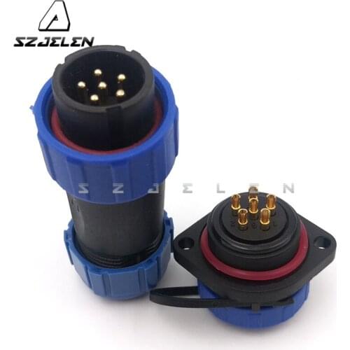 SP2110,Outdoor led light waterproof connector, male & female 6pin cable connector, Current Rating 15A , Automotive Connectors