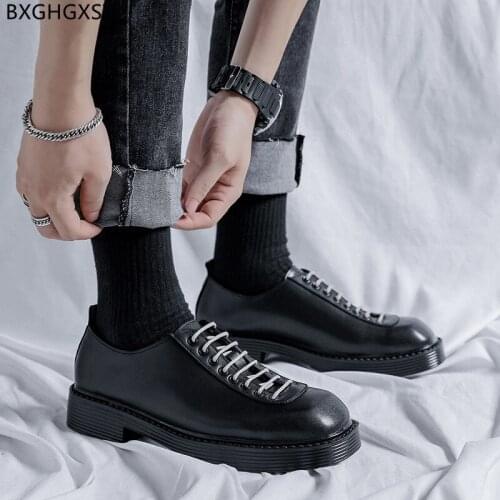 Leather Shoes Men Formal Black Luxury Designer Shoes Men High Quality Fashion Wedding Shoes for Men 2021 Platform Zapatos Hombre