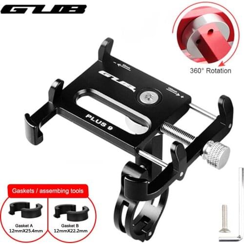 Red Aluminum Alloy Bike Phone Holder For 3.5-6.2inch Smartphone Adjustable Universal Bicycle Handlebar Stand Mount Bracket GUB