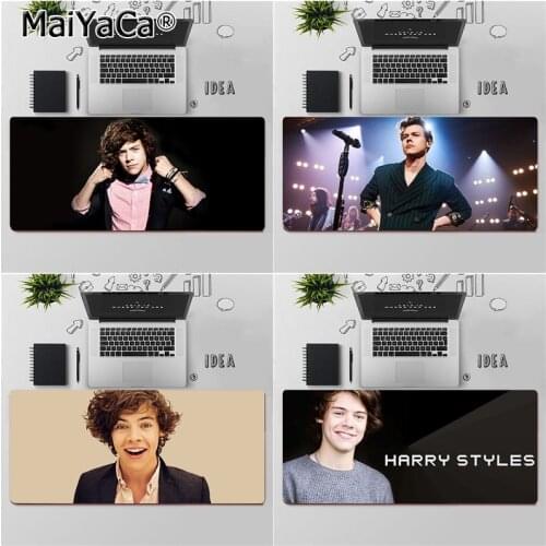 Maiyaca High Quality Famous Singer Harry Edward Styles Unique Desktop Pad Game Mousepad Rubber Computer Gaming mousepad