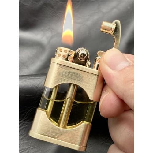 ZORRO Lighter New Creative Kerosene Lighter Windproof Transparent Fuel Tank Retro Grinding Wheel Cigarette Lighter