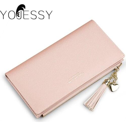 YOJESSY Long Wallet Women Female Wallets Clutch Lady Purse Zipper Phone Pocket Card Holder Ladies Purse