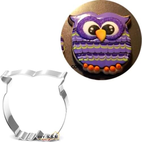 1pcs Cartoon Night Owl Cookies Cutters Molds Metal patisserie reposteria gateau Pastry Biscuit Mould Fondant Cake Decor Tools