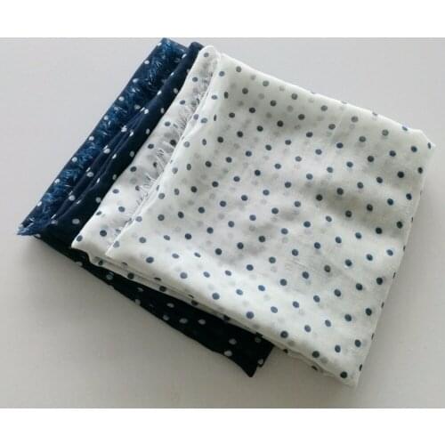 2018 New Fashion Spot Print Fringe Scarves And Shawls Voile Dot Polka Print Scarf Wrap Hijab 2 Color Free Shipping