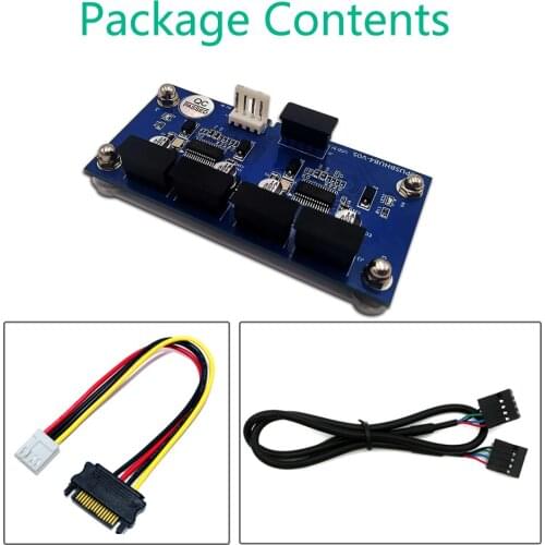 9pin USB Header Male 1 to 4 Female Extension Cable Card Motherboard 9-Pin USB 2.0 HUB 2 to 8-Port USB 2.0 Hub