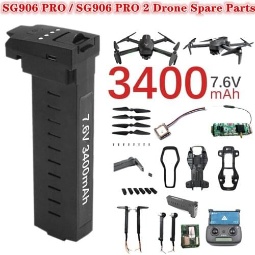 Original Accessories SG906 Pro Drone SG906 Pro 2 Drone Battery 7.6V 3400mAh Arm with Motor Propeller Blade and Other Spare Parts