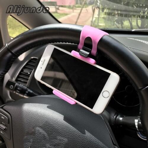 Car Steering Wheel Mount Holder Car Mount Bracket Rubber Band For Suzuki SX4