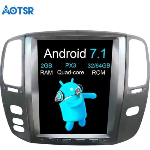 Aotsr Android 7.1 Tesla style Car No DVD Player GPS Navigation for LEXUS LX470 2002-2007 Unit Stereo Multimedia WIFI Bluetooth
