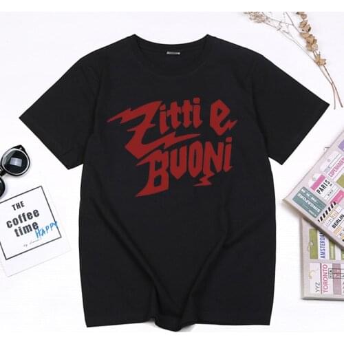 Popular Italian Combination Maneskin Zitti E Buoni Rock Music T Shirt Rock and Roll Hip Hop Streetwear Tops Loose Soft Cool Tees