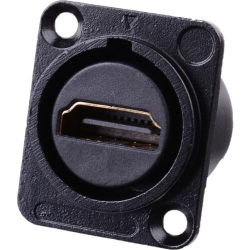 D-type Socket Network Plug Chassis Panel Mount Audio Connector Metal HD Aviation Cable