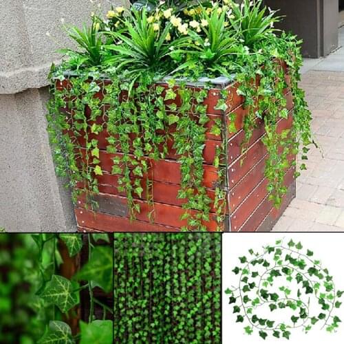 Fake Foliage Flowers 2.4m Artificial Ivy Leaves Vine Home Decor