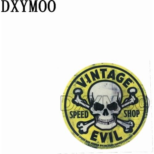 Knight SPEED SHOP Car Stickers VINTAGE EVIL Motorcycle Helmet Phone Vinyl Decal Bumpers 12cm