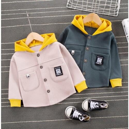 2021 Spring Autumn Baby Girls Coat Fashion Kids Boys Hooded Jacket Children Warm Cotton Outerwear Newborn Jacket Infant Clothing