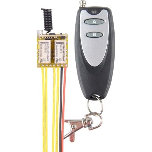 Small Size Remote Control Switch 4.5V 5V 6V 7.4V 9V 12V Car motorcycle Electric vehicles Relay Remote Switch NO COM NC Output 0V