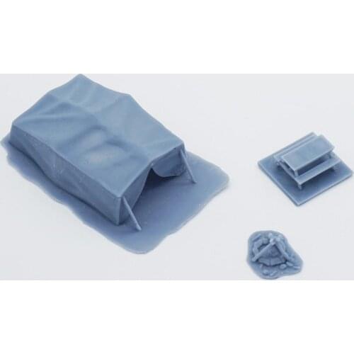 Outland Models Model Railroad Scenery Tent Table Fire Campsite Set HO OO Scale